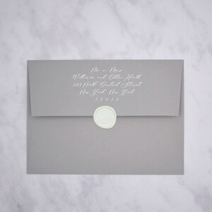 Buste con lembo dritto grigio reale