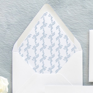Barry Umschlag Liner | Hand-illustrierter Hortensie Blumenmuster Liner