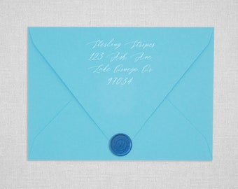 Turquoise Wedding Envelopes | Pointed Flap Envelopes