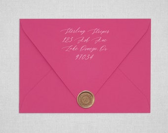 Fuchsia Pink Wedding Envelopes | Pink Pointed Flap Envelopes