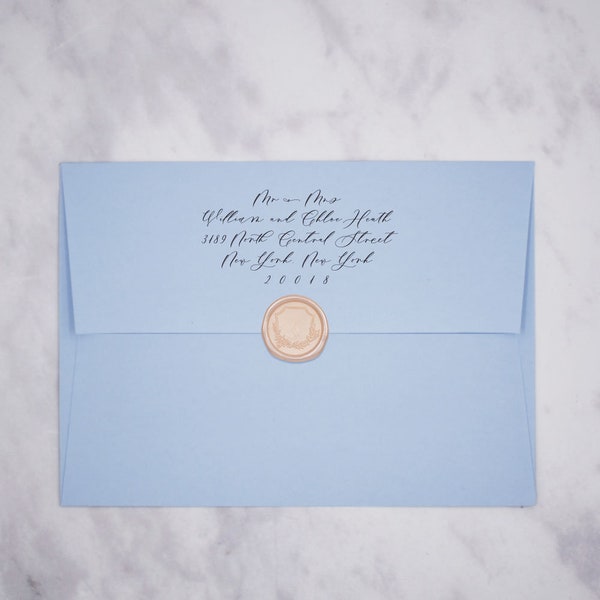Light Blue Straight Flap Envelopes