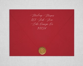 Red Christmas Envelopes | Pointed Flap Envelopes