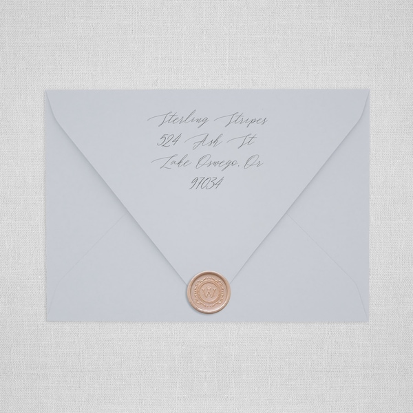 Grey Blue Euro Flap Envelopes | Light Blue Pointed Flap Envelopes | Cool Blue