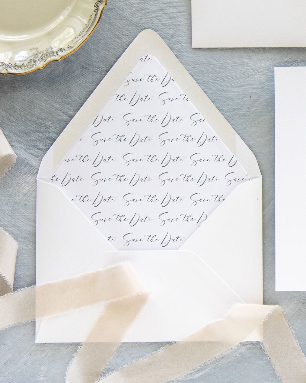 Custom Quote / Phrase Watercolor Envelope Liners