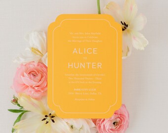 Full Bloom Wedding Suite / Invitaciones de boda de papel de color