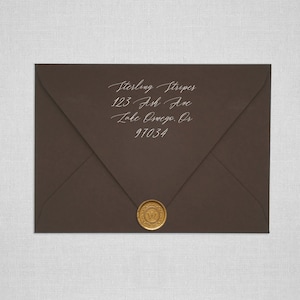 Dark Brown Wedding Envelopes | Pointed Flap Envelopes