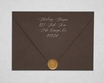 Dark Brown Wedding Envelopes | Pointed Flap Envelopes