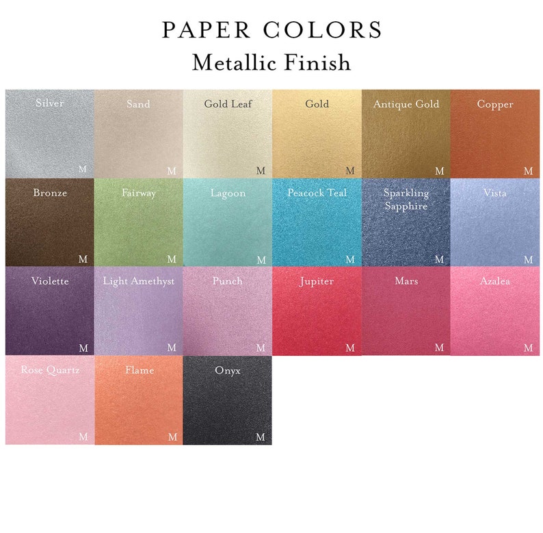 Full Bloom Wedding Suite Color Paper Wedding Invitations image 10