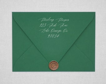 Lockwood Green Wedding Envelopes | Green Pointed Flap Envelopes