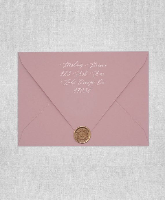 100 X Envelopes B6 - 17.5 X 12.5 Cm - Old Pink - Wet Gluing With Pointed Flap - 120 G/m² - For Weddings, Greeting Cards, Invitations - View #4