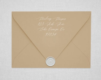 Harvest Wedding Envelopes | Light Brown Pointed Flap Envelopes