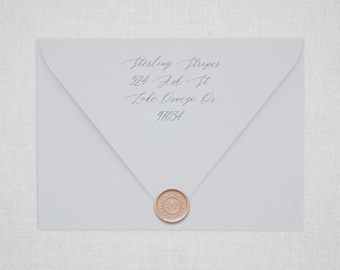 Cool Grey Wedding Envelopes | Light Gray Pointed Flap Envelopes