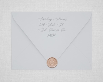 Cool Grey Wedding Envelopes | Light Gray Pointed Flap Envelopes