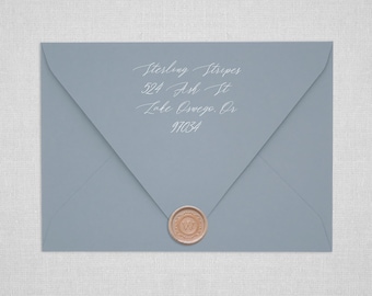 Dusty Blue Euro Flap Envelopes | Dusty Blue Pointed Flap Envelopes