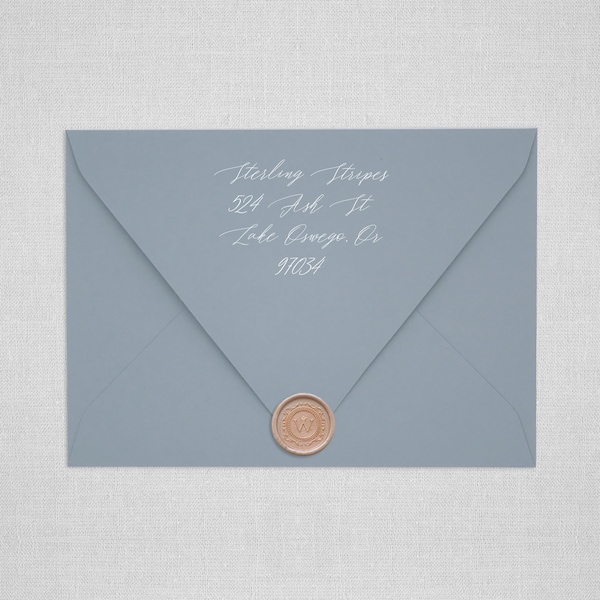 Dusty Blue Euro Flap Envelopes | Dusty Blue Pointed Flap Envelopes