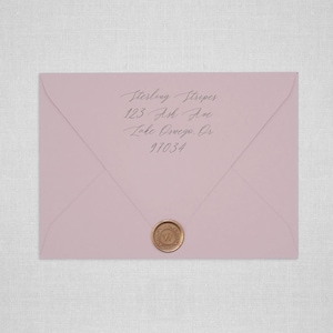 Cipria Wedding Envelopes | Dusty Pink Pointed Flap Envelopes