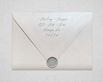 Quartz Metallic Wedding Envelopes | White Metallic Pointed Flap Envelopes