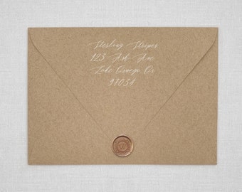 Straw Kraft Wedding Envelopes | Pointed Flap Envelopes