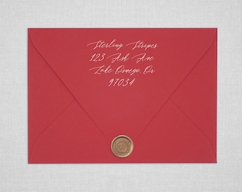 Vermillion Wedding Envelopes | Pointed Flap Envelopes