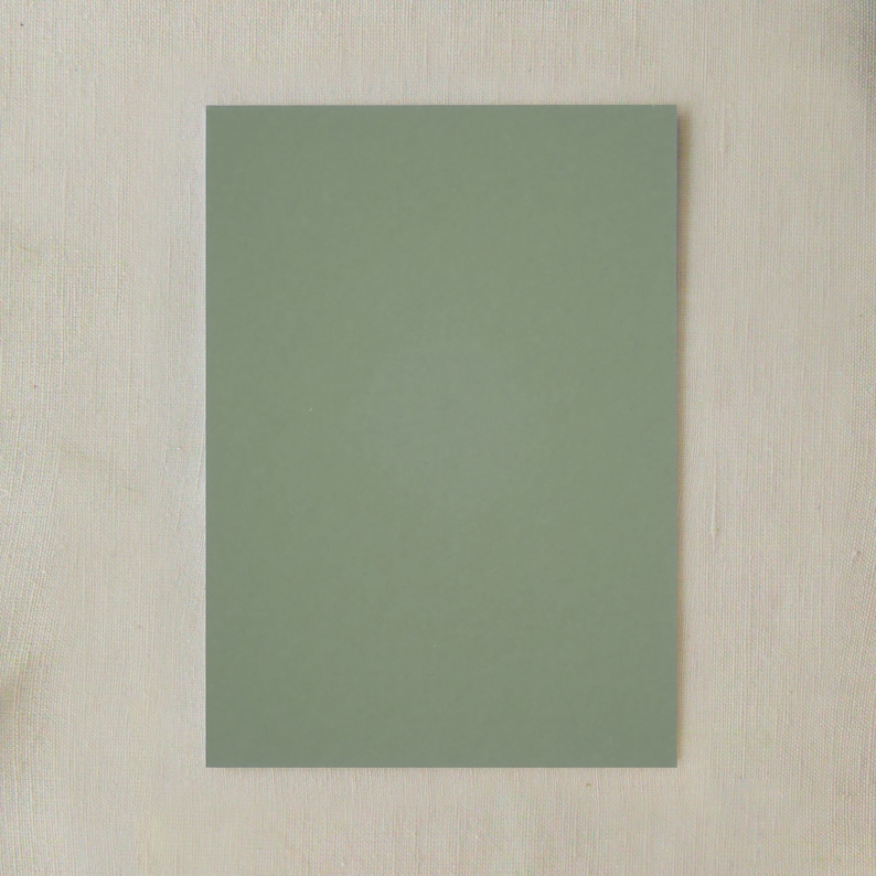 Mid Green Cardstock Paper Sage Green Paper Etsy UK