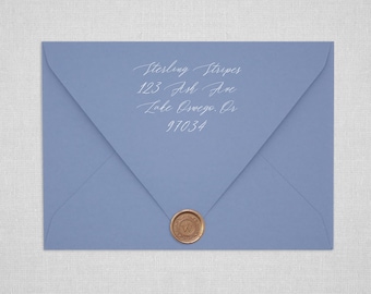 New Blue Wedding Envelopes | Blue Pointed Flap Envelopes