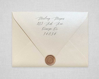 Opal Metallic Wedding Envelopes | Ivory Metallic Pointed Flap Envelopes