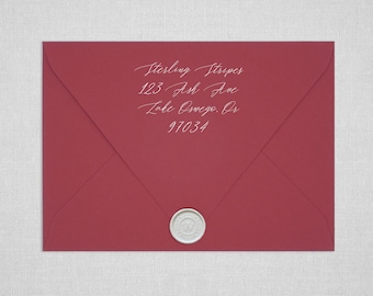 Scarlet Wedding Envelopes | Red Pointed Flap Envelopes