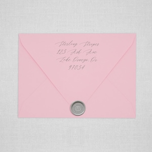 Candy Pink Wedding Envelopes | Light Pink Pointed Flap Envelopes