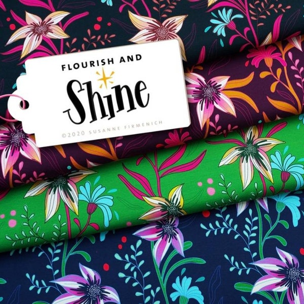 Flourish and Shine, Digitaldruck-Jersey - Hamburger Liebe