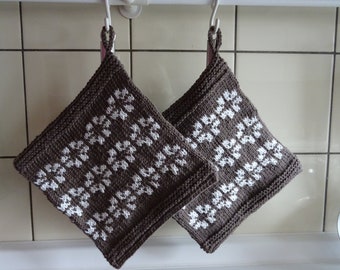 Pot holders, Pot glove, Country style, Kitchen, Cooking, Cotton, Eco-friendly, Vintage, Kitchen utensils, Flowers, Pot bases,