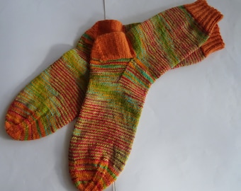 Cozy Socks, Women's Socks, Men's Socks, Hand Knit Socks, Wool Socks, Foot Warmer Socks, Boat Socks, Parent Gift, Hand Dyed,