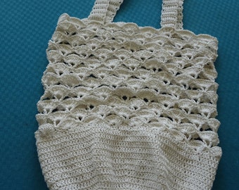 Crochet net, shopper, cotton net, crochet bag, shopping net, needlework, crochet, tote bag with lace pattern, crocheted bag,