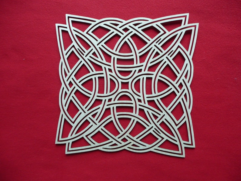Celtic Knot Mural Wall Art 3D Wood 29 Cm Etsy