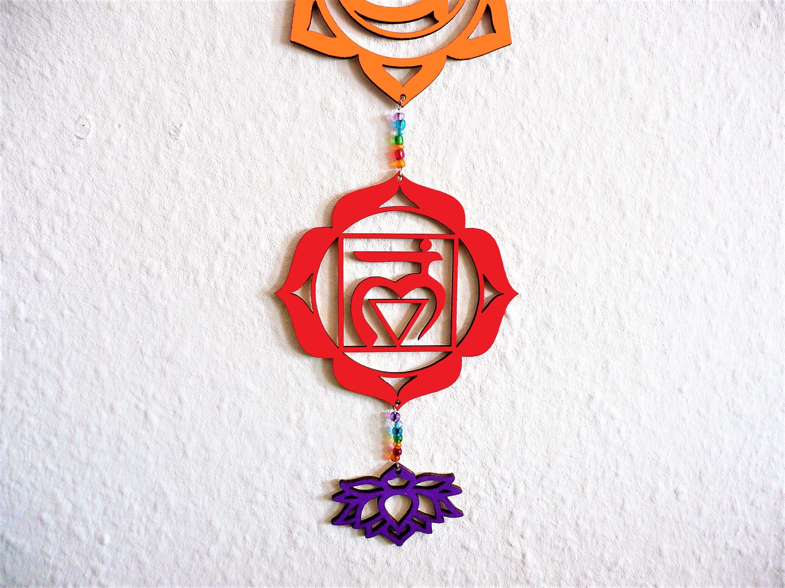 Chakra 7 Chakras Wall Hanging 3D Mural Wood Yoga Etsy UK