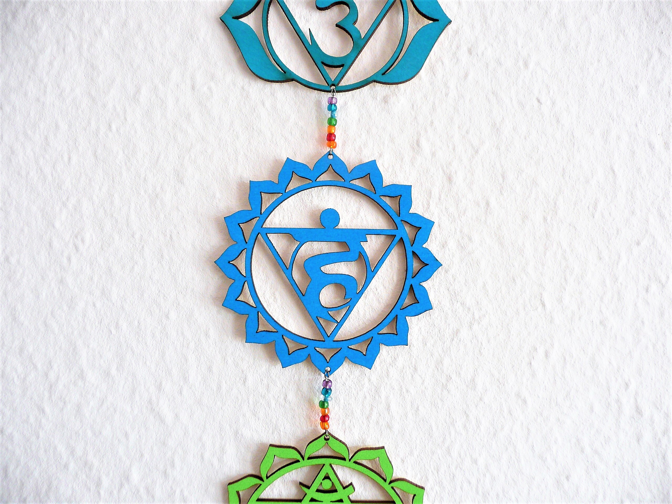 Chakra 7 Chakras Wall Hanging 3D Mural Wood Yoga Etsy UK