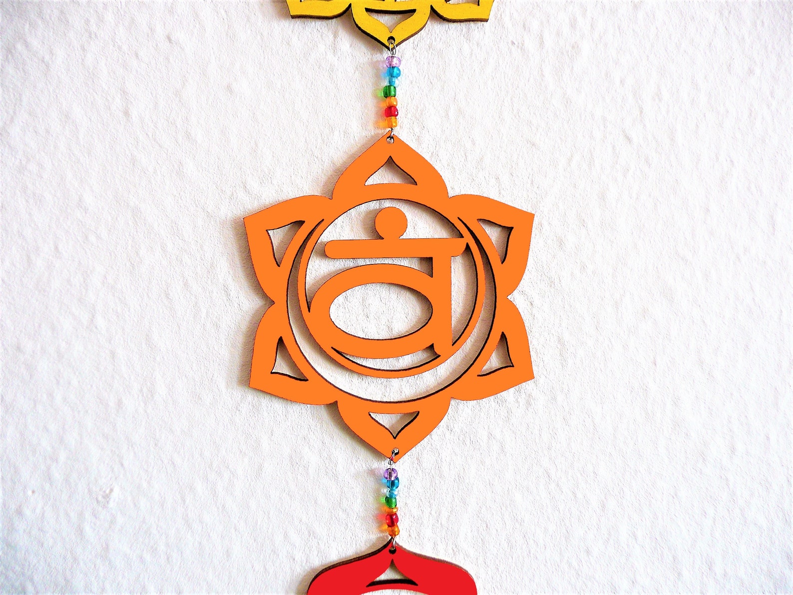 Chakra 7 Chakras Wall Hanging 3D Mural Wood Yoga Etsy UK