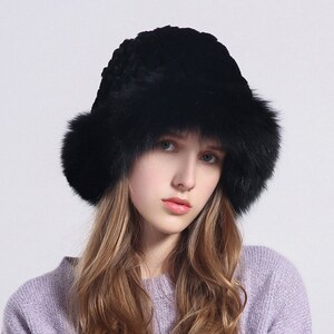 New faux Mink Rex Rabbit Fur Hat M Cool Style Soft Great Quality 