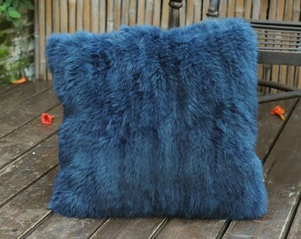 Rabbit pillow case | Etsy Pillow case 26x20 turquoise blue