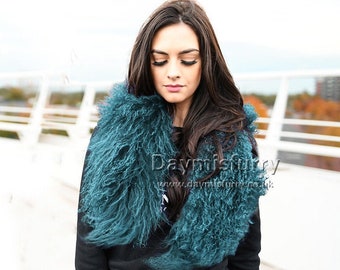 Detachable Tibetan Lamb Fur Collar Real Fur Collar Real Fur Scarf