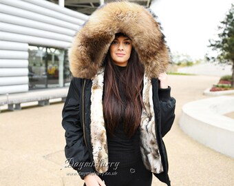 genuine fur lined coat