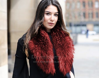 wine fur collar
