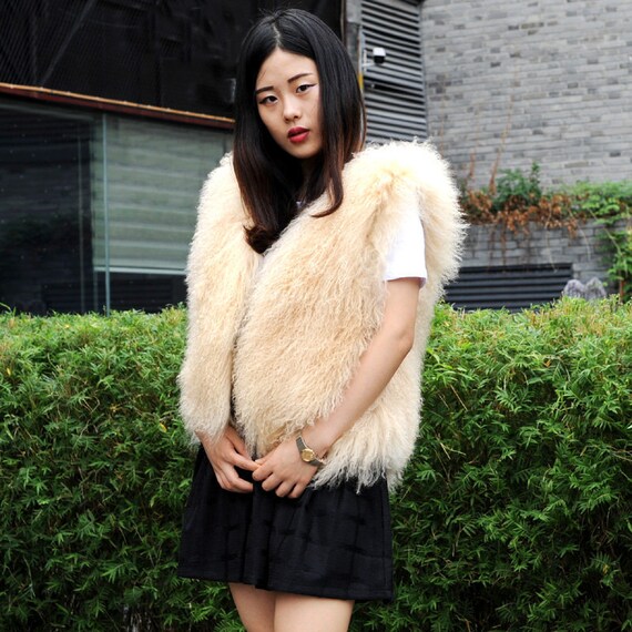lamb fur vest