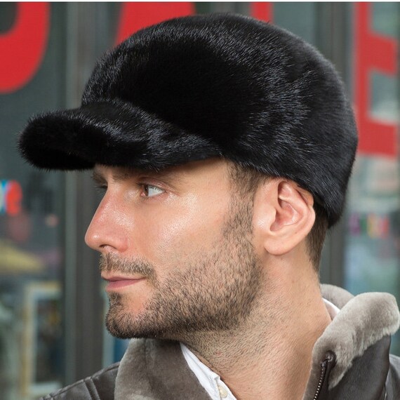Black Mink Fur Riding Hat - Etsy Canada