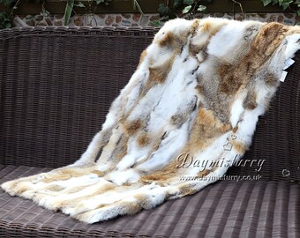 rabbit fur comforter