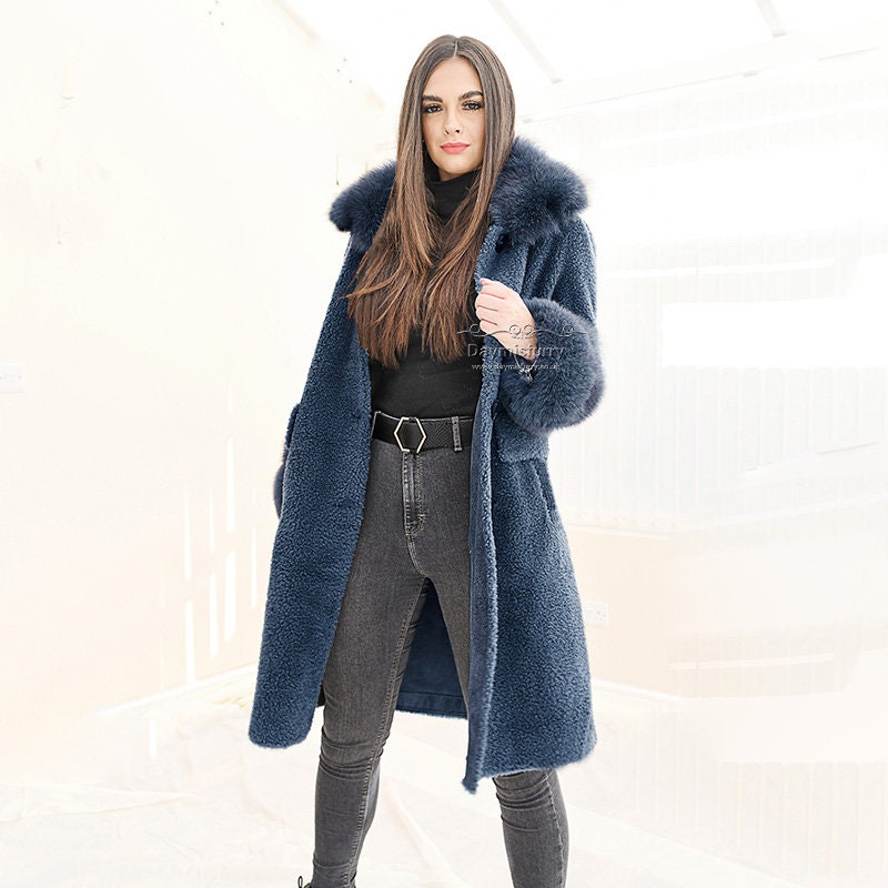 de peluche de lana con cuello de invierno - Etsy España