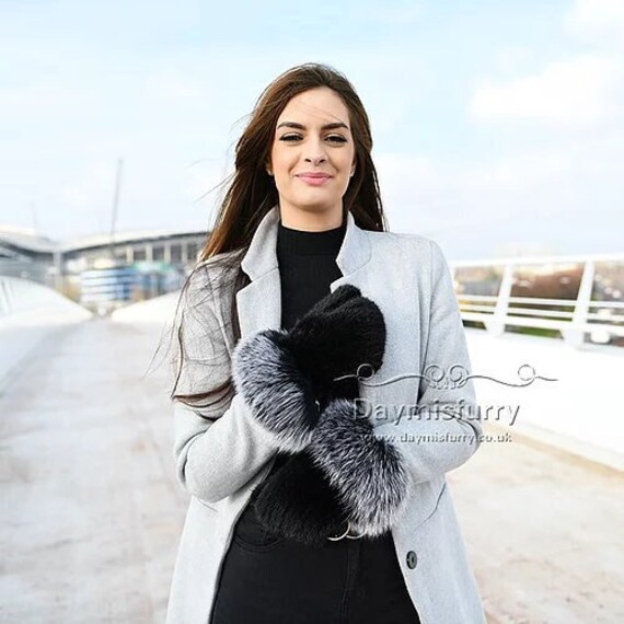 mink fur mittens