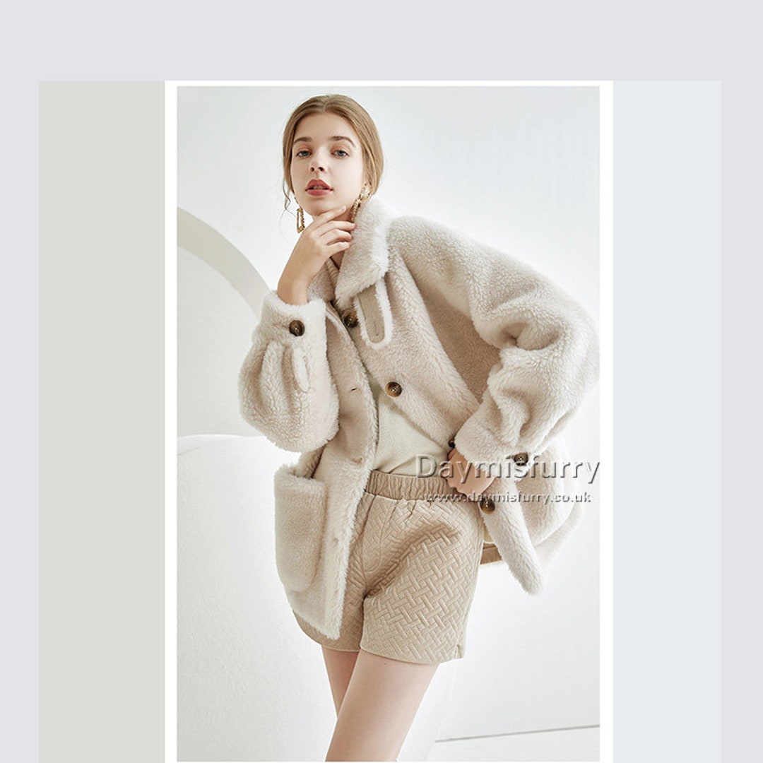Teddy Bear Winter Coat Women, Teddy Coat Jacket Real Fur