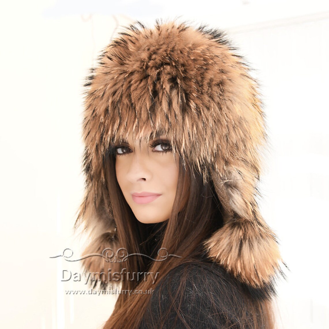 Sombrero ruso de piel completa de mapache de lujo Etsy España