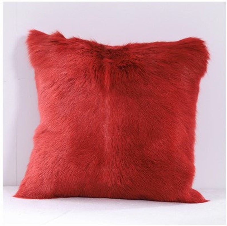 Goat Lamb Fur Pillow Case Cushion Cover Real Fur Pillow Case
