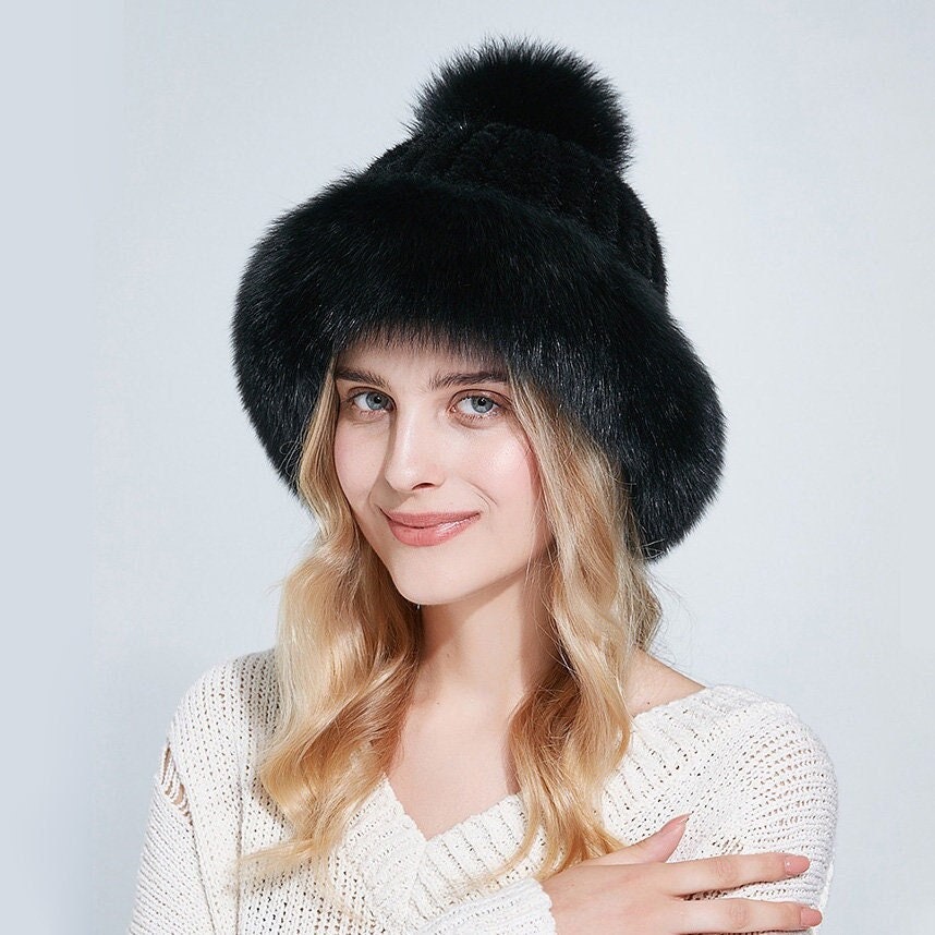 mink fur caps